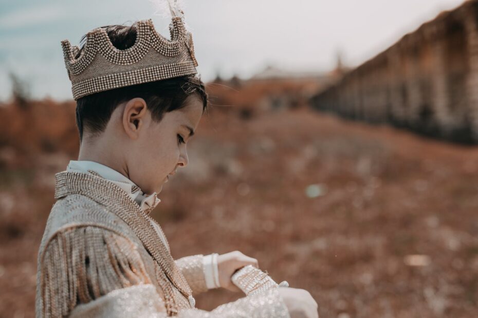 Boy Wearing A Prince Costume